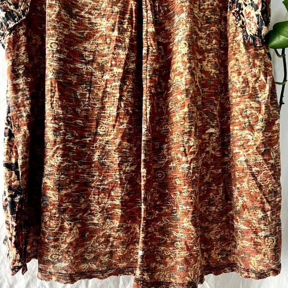 Free People High Tide Dual Print High/Low Shirt OB1116404  Small - Picture 8 of 9